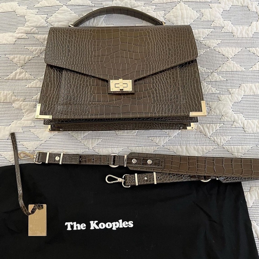 The Kooples MAXI Crocodile-effect Emily Bag